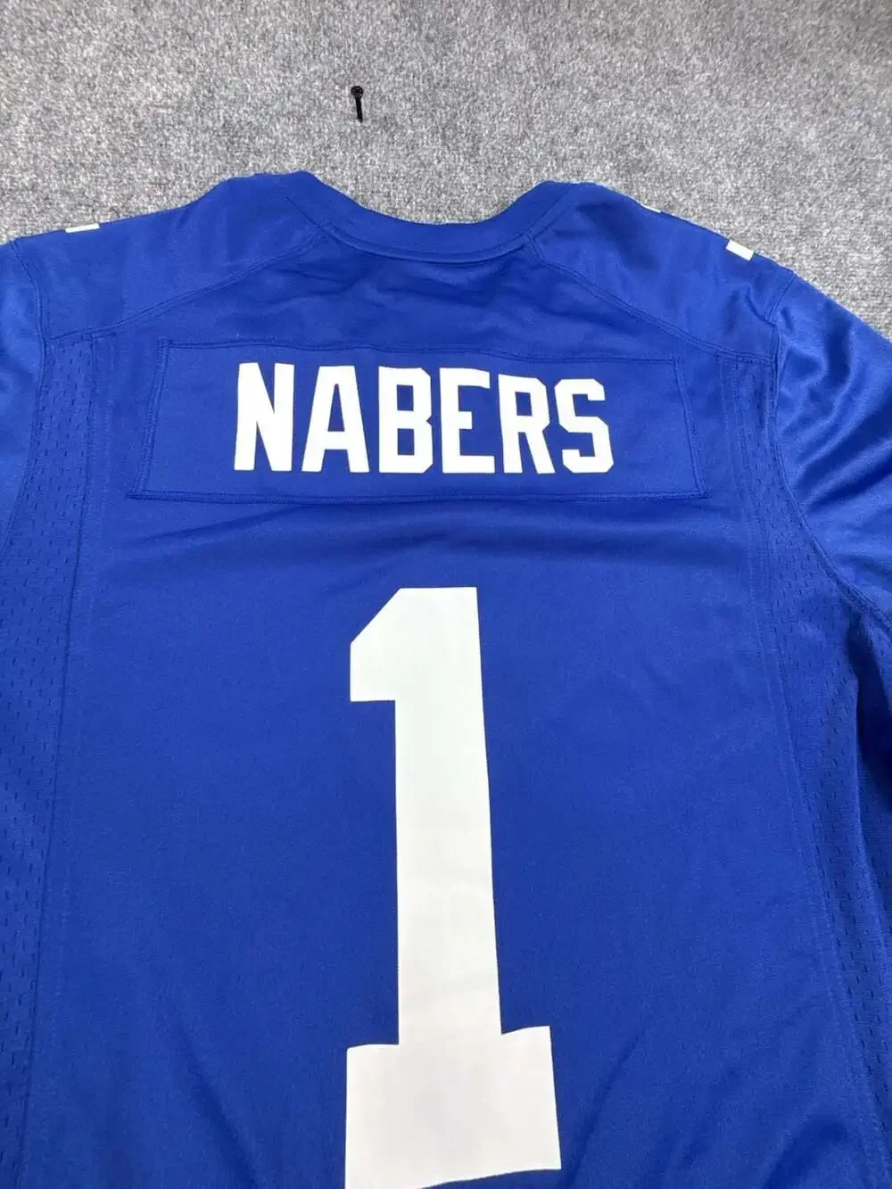 Nike Malik Nabers New York Giants #1 Royal Blue Football Jersey Medium NWT
